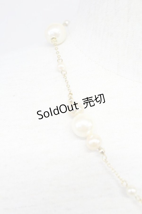 画像3: 【SALE】INGEBORG / パールチェーンネックレス  白Ｘゴールド T-25-10-29-038-LO-AC-SA-ZT434-F002 (3)