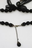 画像4: PINK HOUSE / オーガンジー重ねネックレス  黒 T-25-10-29-039-LO-AC-SA-ZT (4)