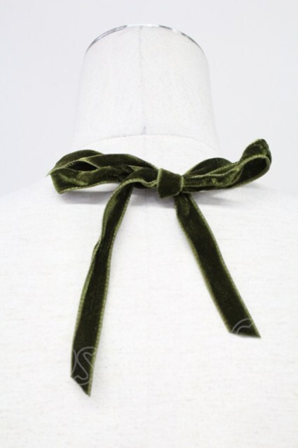 画像2: INGEBORG / パールリボンネックレス  グリーン T-25-10-29-040-LO-AC-SA-ZT (2)