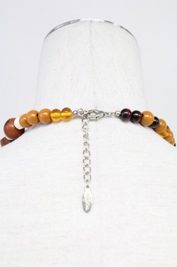 画像2: INGEBORG / ウッドパールネックレス  ブラウン T-25-10-29-041-LO-AC-SA-ZT (2)