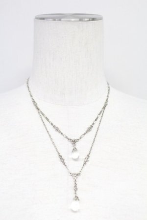 画像: INGEBORG / しずく&チェーンネックレス  シルバー T-25-10-29-043-LO-AC-SA-ZT