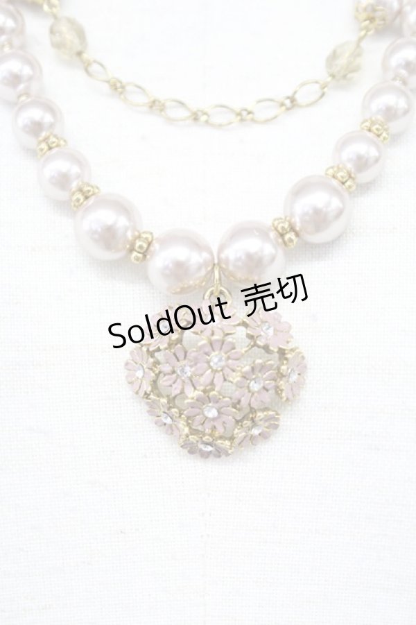 画像3: INGEBORG / フラワーパールチェーンネックレス  ピンクＸゴールド T-25-10-29-044-LO-AC-SA-ZT (3)