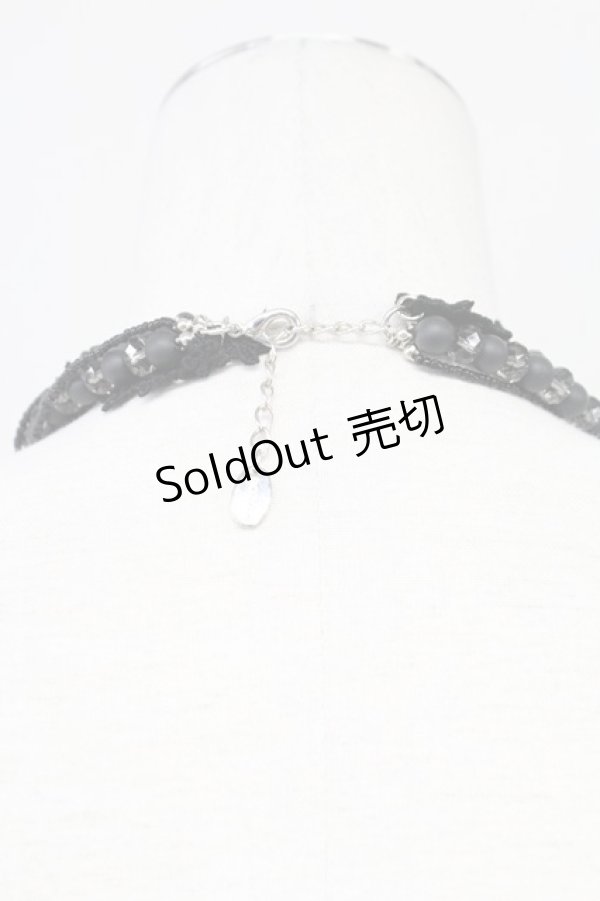 画像2: INGEBORG / レースビーズネックレス  黒Ｘピンク T-25-10-29-046-LO-AC-SA-ZT (2)