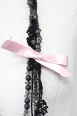画像3: INGEBORG / レースビーズネックレス  黒Ｘピンク T-25-10-29-046-LO-AC-SA-ZT (3)
