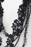 画像4: INGEBORG / レースビーズネックレス  黒Ｘピンク T-25-10-29-046-LO-AC-SA-ZT (4)