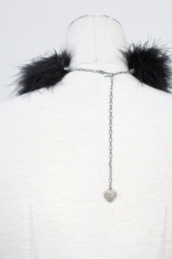 画像2: PINK HOUSE / ファーチョーカー  黒 T-25-10-29-052-LO-AC-SA-ZT (2)