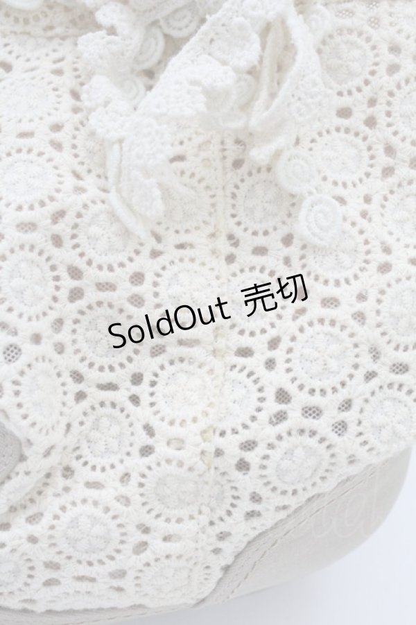 画像4: PINK HOUSE / 綿レースショートブーツ  ベージュ T-25-10-29-053-LO-SH-SA-ZT (4)