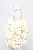 画像2: PINK HOUSE / フラワーモチーフ&リボンニットバッグ  アイボリー T-25-10-29-009-LO-BG-SA-ZT (2)