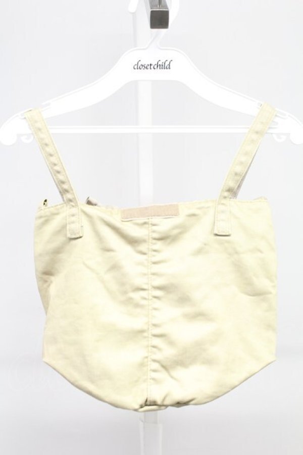 画像2: INGEBORG / ロゴ刺繍リボン付きバケツバック  カーキ T-25-10-29-010-LO-BG-SA-ZT (2)