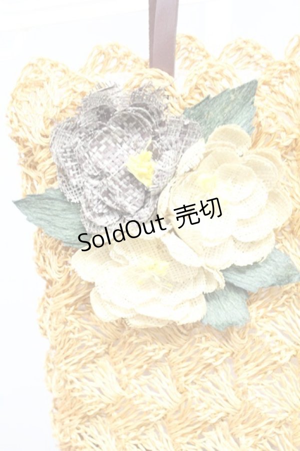 画像3: PINK HOUSE / 麦わらコサージュ付きミニバッグ  オレンジ T-25-10-29-011-LO-BG-SA-ZT (3)