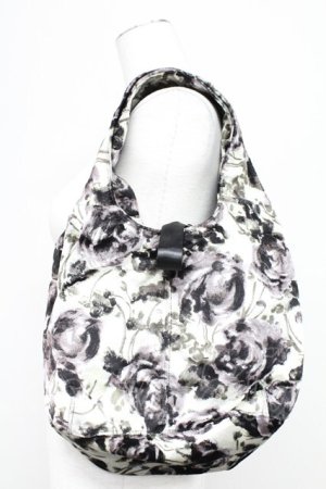 画像: INGEBORG / 薔薇プリントハンドバッグ  グレー T-25-10-29-012-LO-BG-SA-ZT