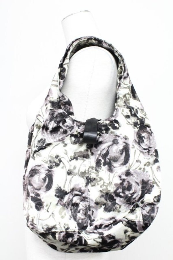 画像1: INGEBORG / 薔薇プリントハンドバッグ  グレー T-25-10-29-012-LO-BG-SA-ZT (1)