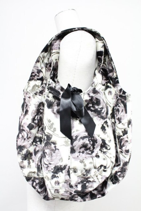 画像2: INGEBORG / 薔薇プリントハンドバッグ  グレー T-25-10-29-012-LO-BG-SA-ZT (2)