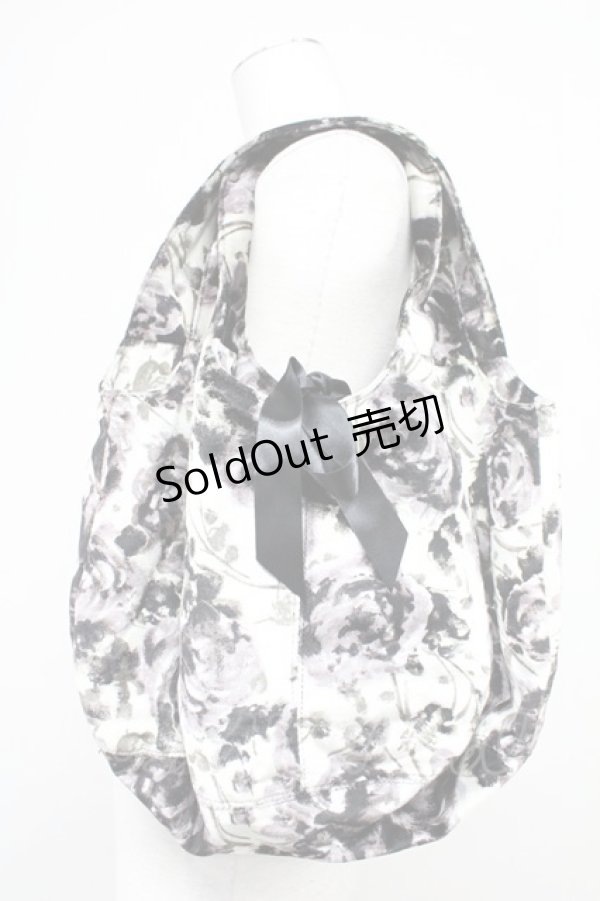 画像2: 【SALE】INGEBORG / 薔薇プリントハンドバッグ  グレー T-25-10-29-012-LO-BG-SA-ZTK026 (2)