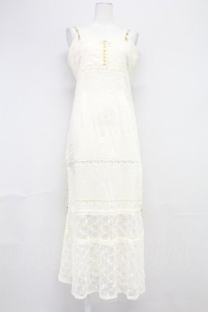 画像: PINK HOUSE / 裾レース切替キャミワンピース  アイボリー T-25-10-29-002-LO-OP-SA-ZT