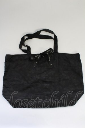 画像: INGEBORG / リボンプリントバッグ  黒 T-25-10-29-015-LO-BG-SA-ZT