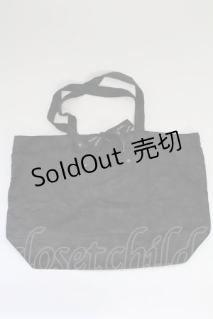 画像: 【SALE】INGEBORG / リボンプリントバッグ  黒 T-25-10-29-015-LO-BG-SA-ZT-K026