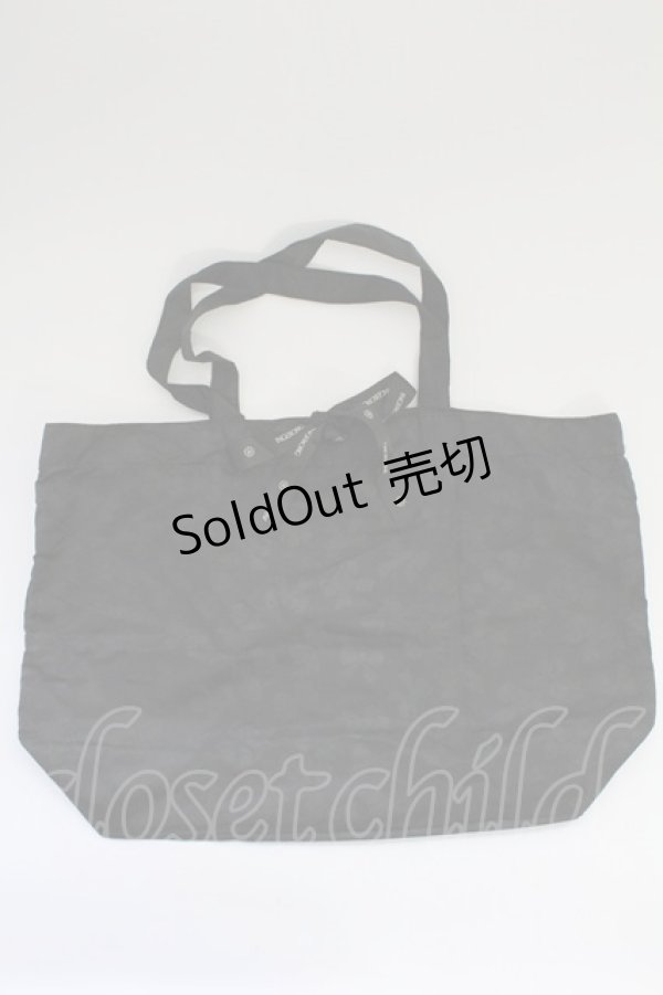 画像1: 【SALE】INGEBORG / リボンプリントバッグ  黒 T-25-10-29-015-LO-BG-SA-ZT-K026 (1)