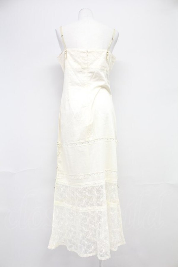 画像2: PINK HOUSE / 裾レース切替キャミワンピース  アイボリー T-25-10-29-002-LO-OP-SA-ZT418 (2)