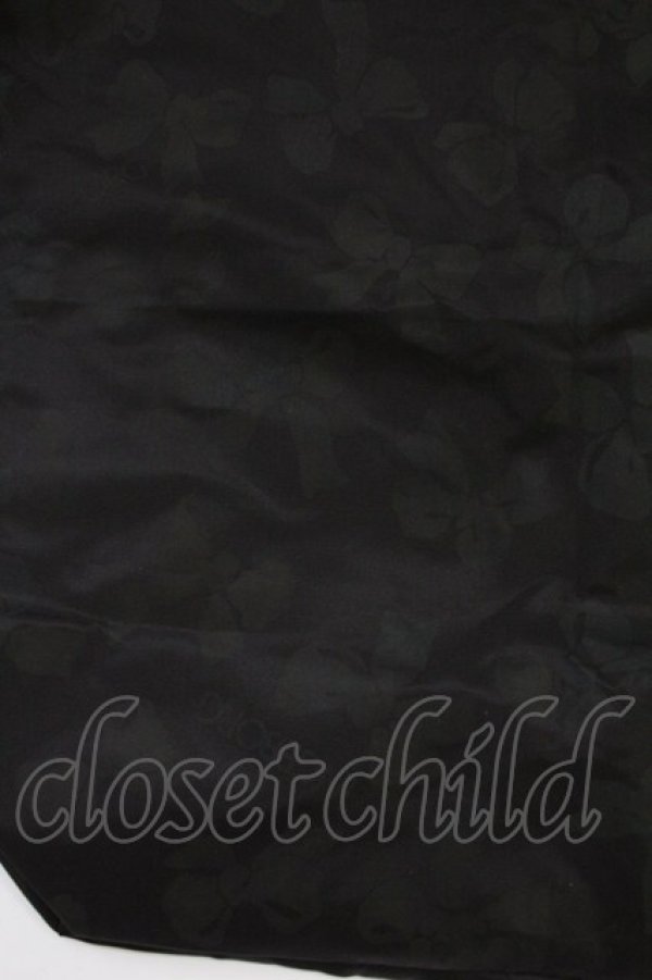 画像4: INGEBORG / リボンプリントバッグ  黒 T-25-10-29-015-LO-BG-SA-ZT (4)