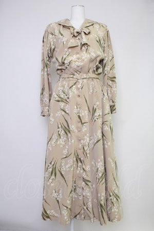 画像: INGEBORG / 鈴蘭プリントセーラーワンピース  アイボリー T-25-10-30-023-LO-OP-SA-ZT