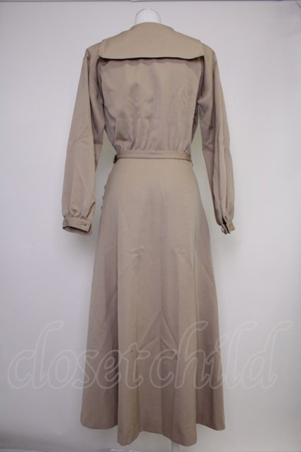 画像2: PINK HOUSE / セーラー襟長袖ワンピース  ブラウン T-25-10-30-024-LO-OP-SA-ZT (2)