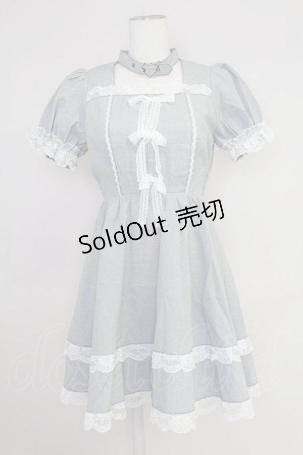 画像1: Honey Cinnamon / チョーカーネックワンピース  黒Ｘ白 T-25-10-30-025-LO-OP-SA-ZI (1)