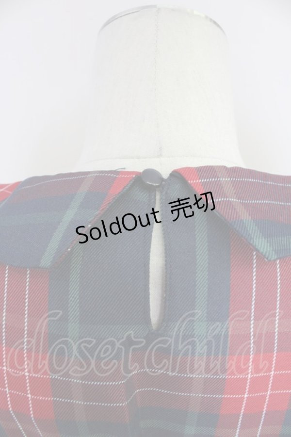 画像4: FLC / MINA*タータンチェックワンピース S 赤チェック T-25-10-30-027-LO-OP-SA-ZI (4)