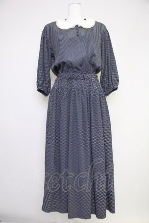 画像: PINK HOUSE / 丸襟ドットワンピース  ネイビーＸアイボリー T-25-10-30-030-LO-OP-SA-ZT