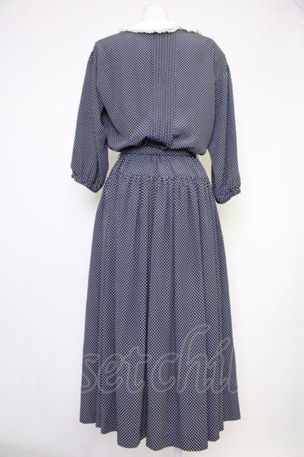 画像2: PINK HOUSE / 丸襟ドットワンピース  ネイビーＸアイボリー T-25-10-30-030-LO-OP-SA-ZT (2)