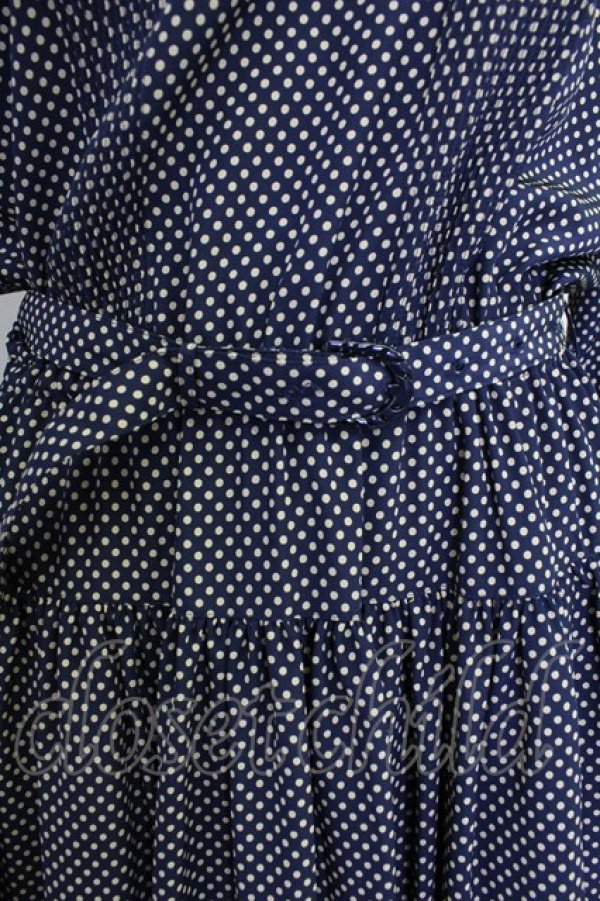 画像4: PINK HOUSE / 丸襟ドットワンピース  ネイビーＸアイボリー T-25-10-30-030-LO-OP-SA-ZT (4)