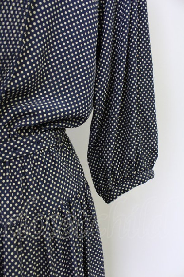 画像6: PINK HOUSE / 丸襟ドットワンピース  ネイビーＸアイボリー T-25-10-30-030-LO-OP-SA-ZT (6)