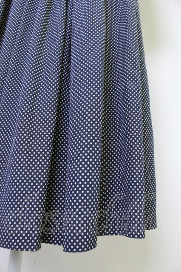 画像7: PINK HOUSE / 丸襟ドットワンピース  ネイビーＸアイボリー T-25-10-30-030-LO-OP-SA-ZT (7)