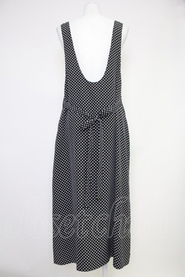 画像2: PINK HOUSE / リボンドットジャンパースカート  黒Ｘ白 T-25-10-30-031-LO-OP-SA-ZT (2)