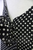 画像4: PINK HOUSE / リボンドットジャンパースカート  黒Ｘ白 T-25-10-30-031-LO-OP-SA-ZT (4)