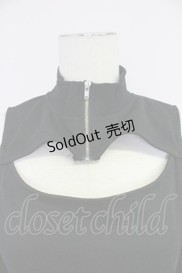 画像4: Ank Rouge / ZIPハイネックオフショルワンピース  黒 T-25-10-30-034-CA-OP-SA-ZI (4)