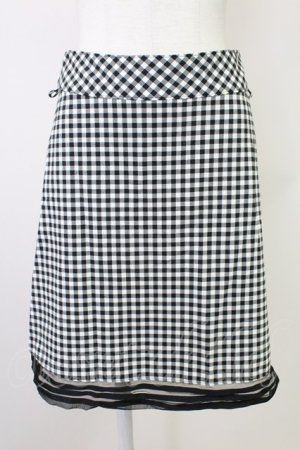 画像: MILK / ギンガムチェックスカート  黒Ｘ白 T-25-10-30-038-ML-SK-SA-ZT