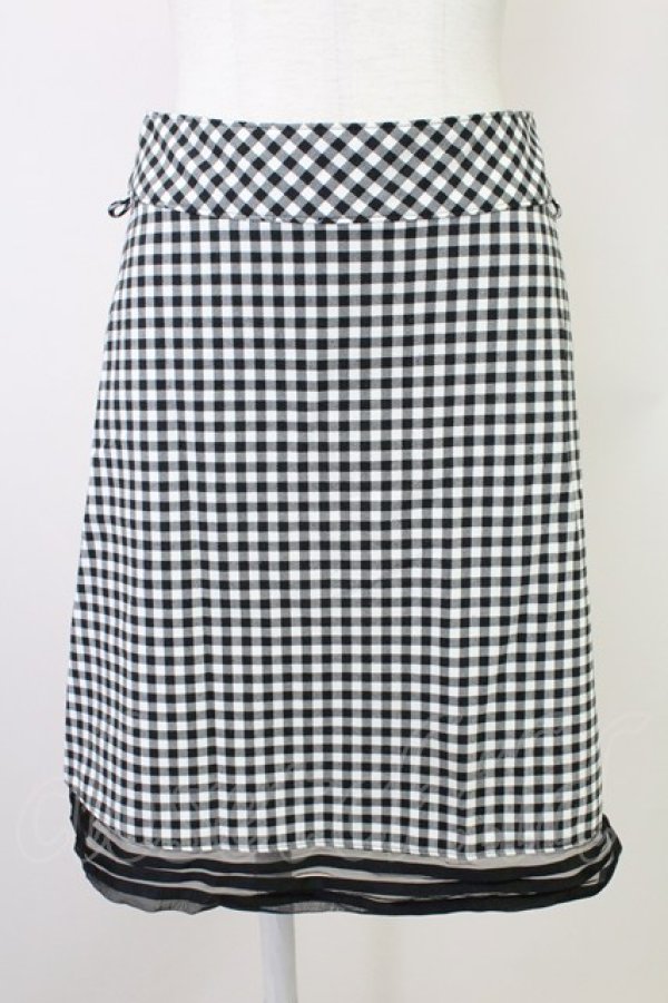 画像1: MILK / ギンガムチェックスカート  黒Ｘ白 T-25-10-30-038-ML-SK-SA-ZI (1)