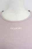 画像3: INGEBORG / ロゴプリント半袖カットソー  ピンク T-25-10-30-005-LO-TO-SA-ZI (3)