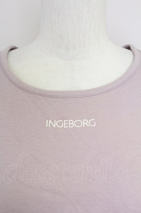 画像3: INGEBORG / ロゴプリント半袖カットソー  ピンク T-25-10-30-005-LO-TO-SA-ZI (3)