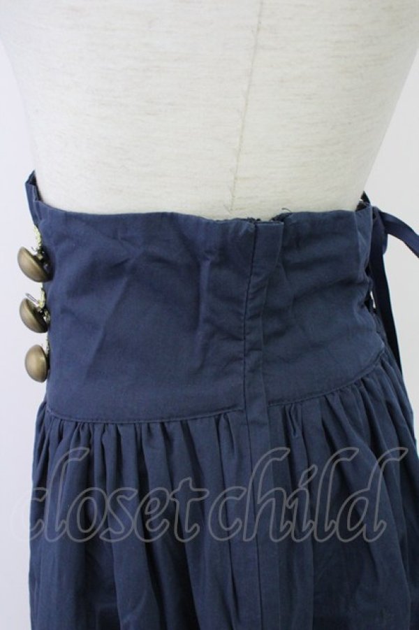 画像6: AND ROMEO / コルセット調スカート アンティークリボン  ネイビー T-25-10-30-039-LO-SK-SA-ZI (6)