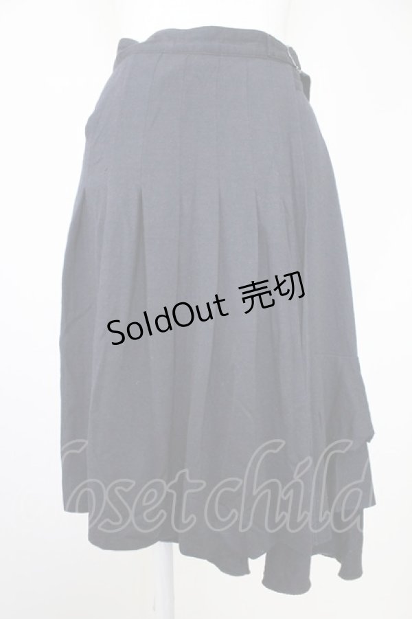 画像1: Jane Marple Dans Le Salon / サイドベルト巻きスカート  黒 T-25-10-30-041-JM-SK-SA-ZI (1)