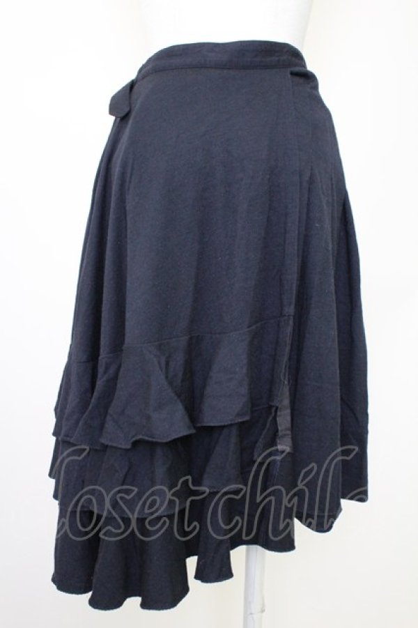 画像2: Jane Marple Dans Le Salon / サイドベルト巻きスカート  黒 T-25-10-30-041-JM-SK-SA-ZI (2)