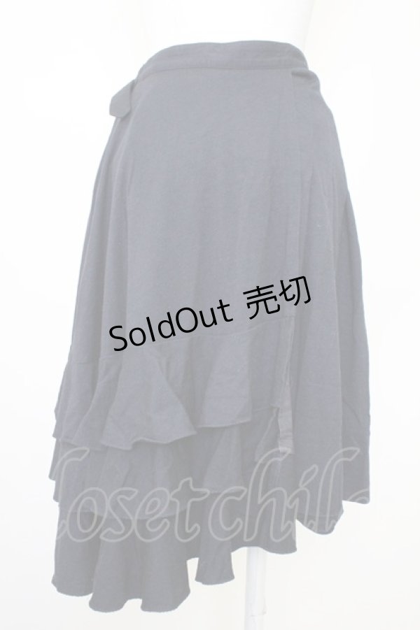 画像2: Jane Marple Dans Le Salon / サイドベルト巻きスカート  黒 T-25-10-30-041-JM-SK-SA-ZI (2)