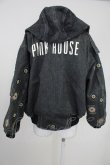 画像2: PINK HOUSE / ワッペンデニムブルゾン  黒デニム T-25-10-30-043-LO-JA-SA-ZI (2)