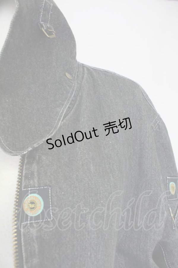 画像5: PINK HOUSE / ワッペンデニムブルゾン  黒デニム T-25-10-30-043-LO-JA-SA-ZI (5)