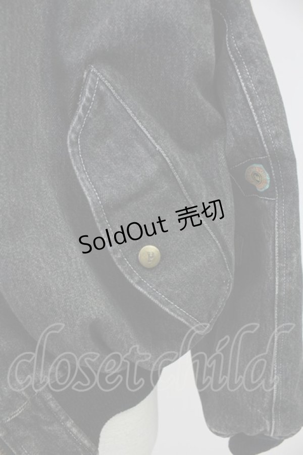 画像7: PINK HOUSE / ワッペンデニムブルゾン  黒デニム T-25-10-30-043-LO-JA-SA-ZI (7)