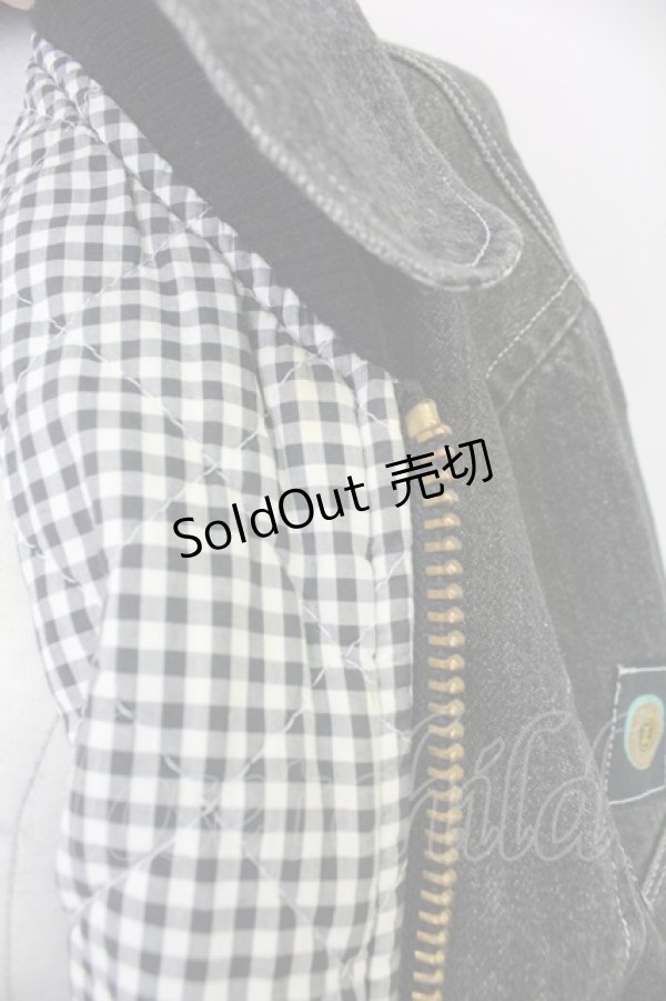 画像8: PINK HOUSE / ワッペンデニムブルゾン  黒デニム T-25-10-30-043-LO-JA-SA-ZI (8)