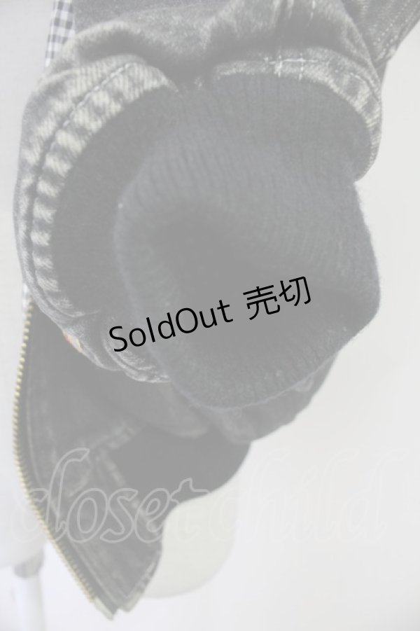 画像9: PINK HOUSE / ワッペンデニムブルゾン  黒デニム T-25-10-30-043-LO-JA-SA-ZI (9)