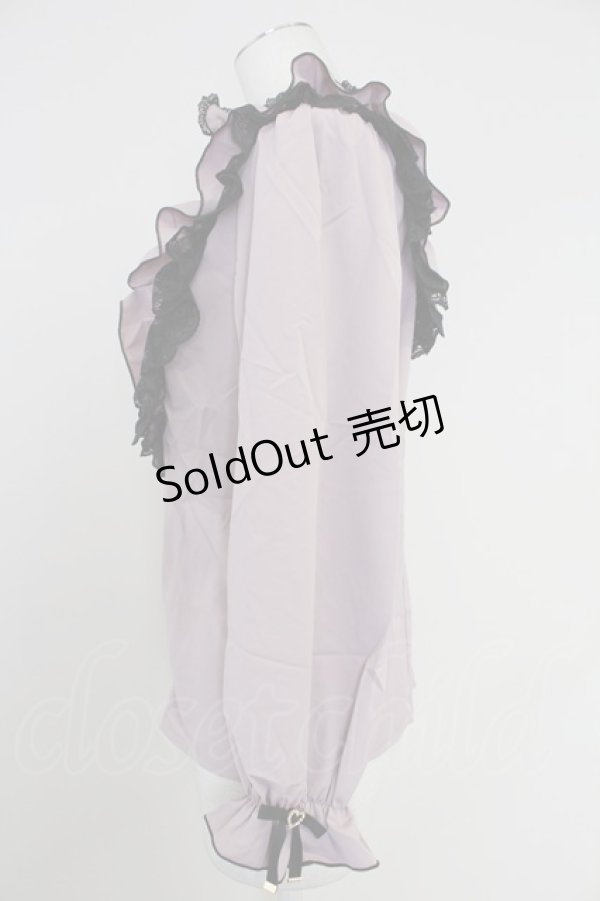 画像4: Rojita / ハートバックルチェーン付き長袖ブラウス  ピンクＸ黒 T-25-10-30-006-LO-BL-SA-ZI (4)